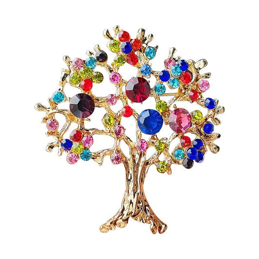 "Everlasting Growth" Tree Crystal Brooch: Carving Eternal Life with Sparkling Branches, Infusing Daily Wear V1102-DSXZ001