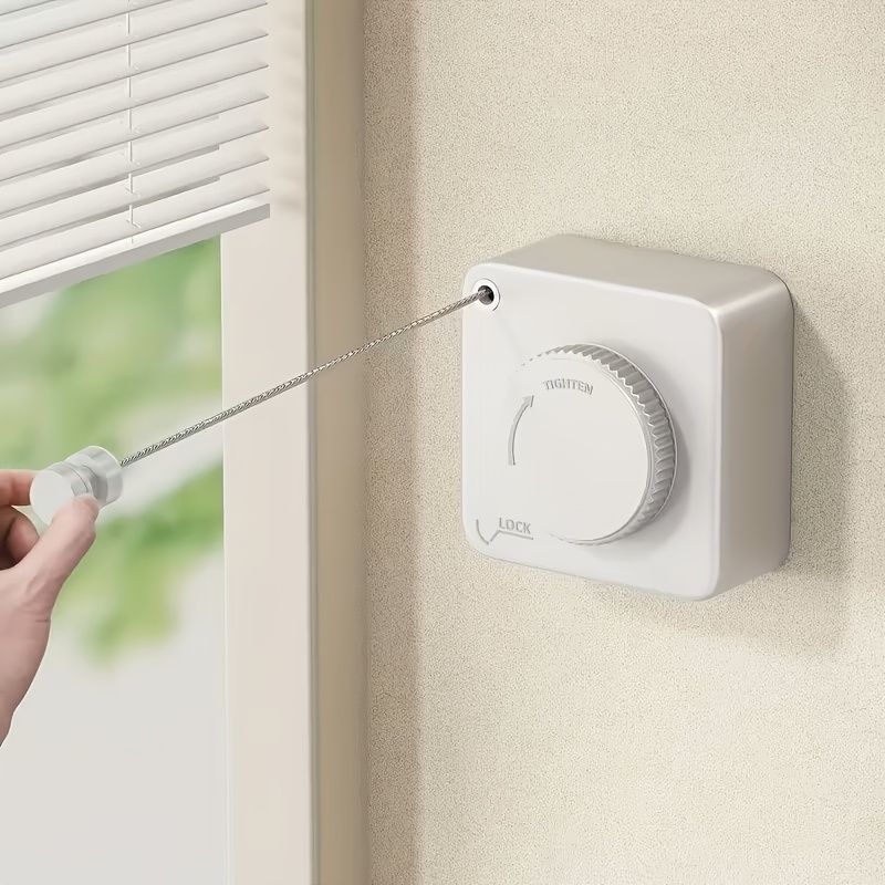 Gray Wall-Mounted Adjustable Clothes Hanger, Space-Saving Laundry Organizer V1102-DSZ-001-001