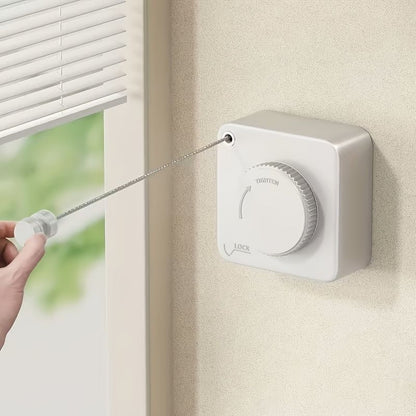 Gray Wall-Mounted Adjustable Clothes Hanger, Space-Saving Laundry Organizer V1102-DSZ-001-001