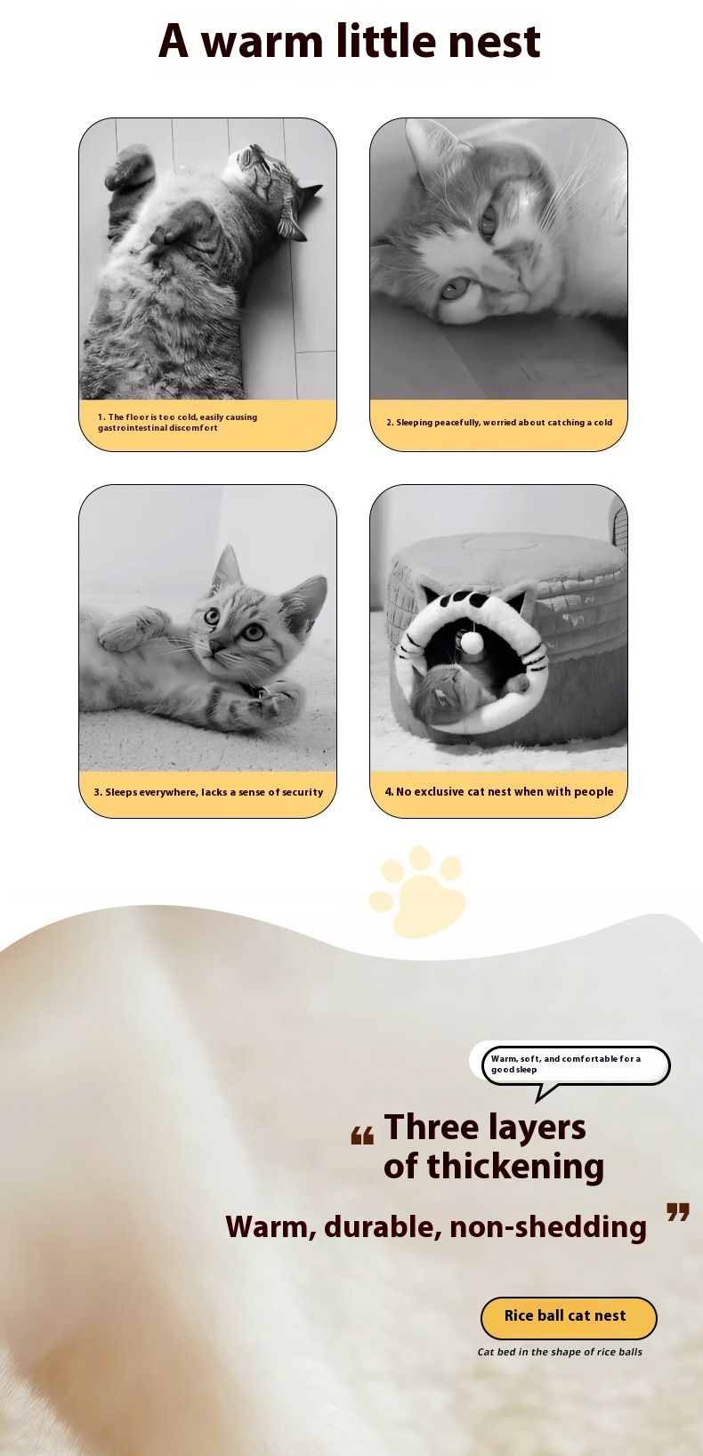 Luxury Cloud-Soft Cat Bed - Free Shipping V1102-DSZ-PET-BED-001
