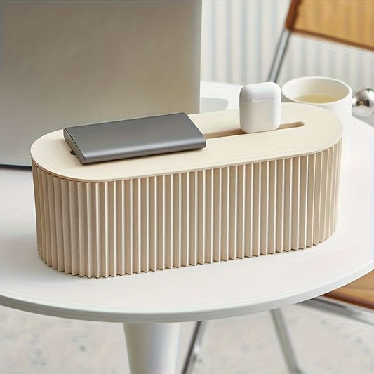 One Lidded Cable Management Box - Suitable for Desk and TV Cables, Perfect for Home Office, Gaming Setups, V1102-DXLXH002