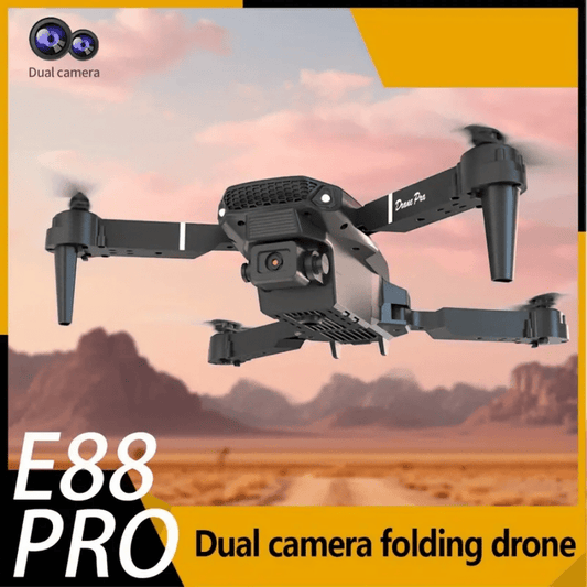 **E88 PRO All-in-One Gesture-Controlled Aerial Drone | Dual Adjustable HD Cameras + 3-Speed Wind Resistance + V1102-E88PRO001
