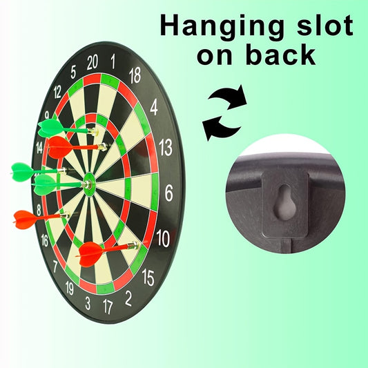17-inch Red and Green Magnetic Dartboard, 40.5 cm in Diameter, Includes 12 Strong Magnetic Darts and V1102-FBB001