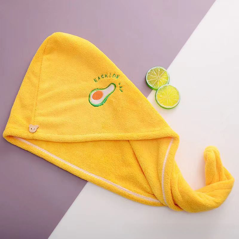 Ladies' Soft Quick-Dry Shower Cap Towel - Delicate Embroidery, Essential for a Refreshing Bath(violet) V1102-GFM004