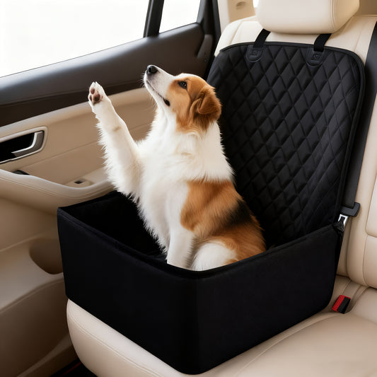 Dog Car Seat - Car Pet Travel Carrier, Durable Fabric, Adjustable Straps, Suitable for Long Drives, Essential V1102-GGQCZY001