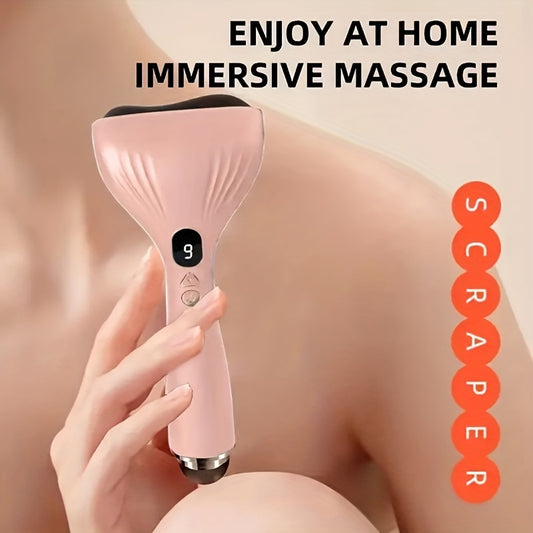 USB Electric Gua Sha Massager, Electric Massager, Heated Vibration Gua Sha Board, Suitable for Neck, V1102-GSAMQ001