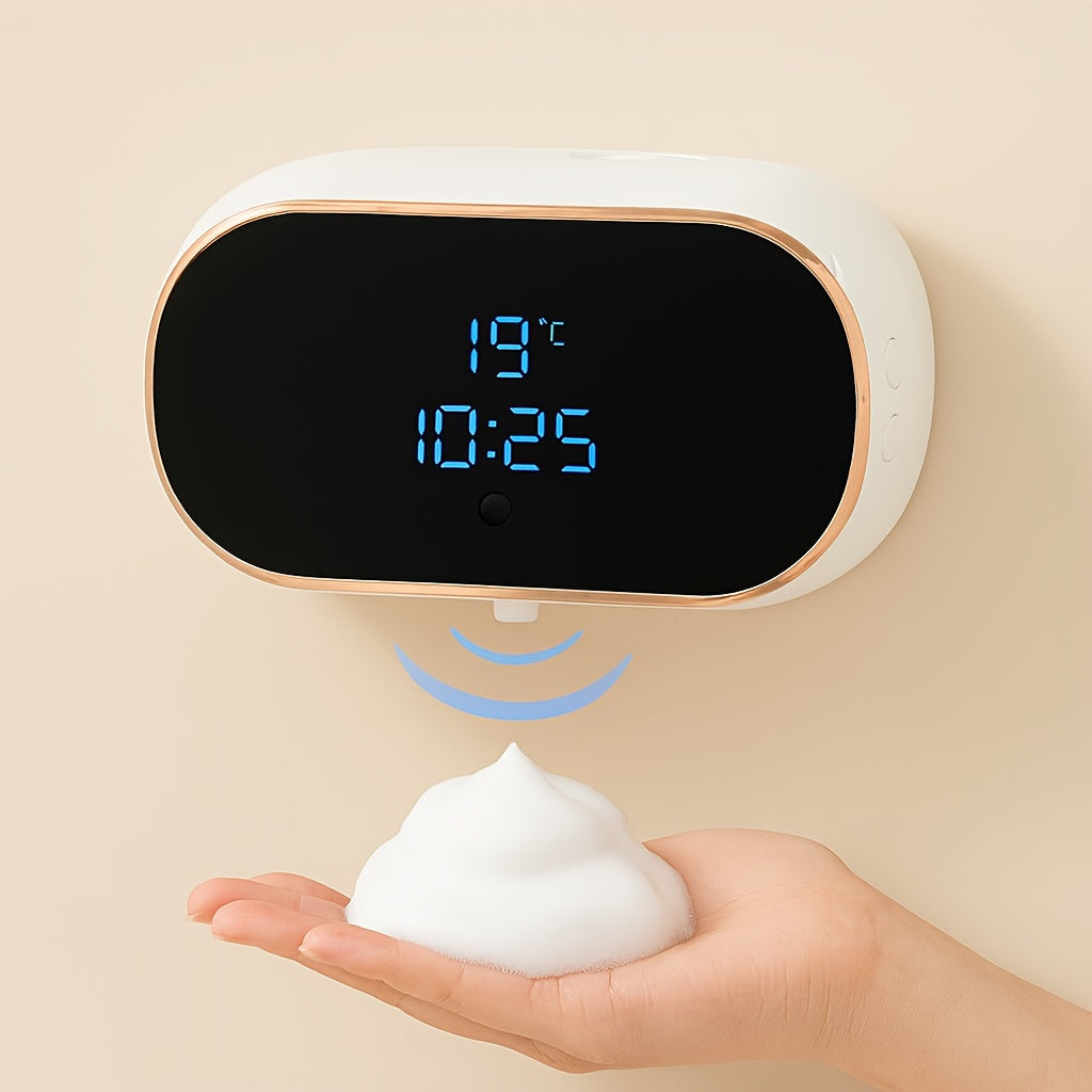 Sensor-Activated Automatic Soap Dispenser, Digital Display Screen, Type-C Charging, Upgraded Infrared V1102-GYZYQ001