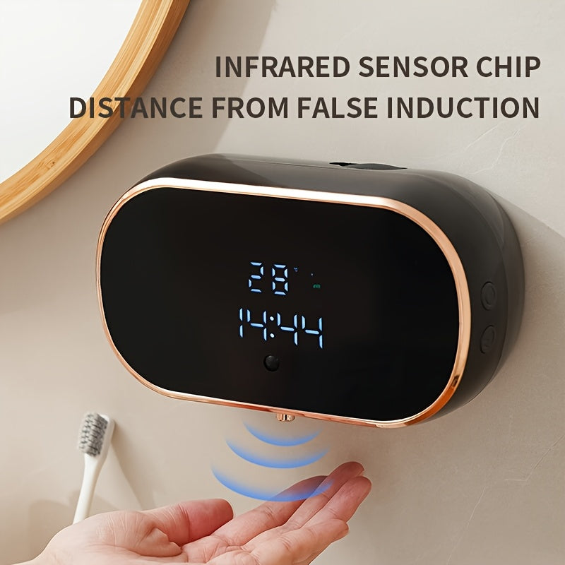 Sensor-Activated Automatic Soap Dispenser, Digital Display Screen, Type-C Charging, Upgraded Infrared V1102-GYZYQ001