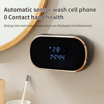 Sensor-Activated Automatic Soap Dispenser, Digital Display Screen, Type-C Charging, Upgraded Infrared V1102-GYZYQ001