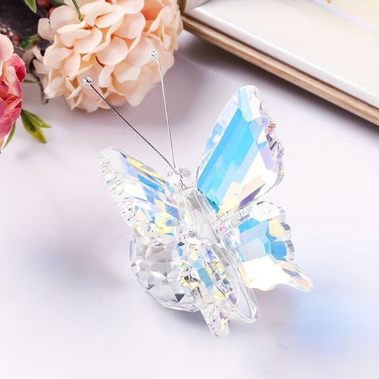 Colorful butterflies**"Crystal Wing Radiance" | 5.5cm Gradient Crystal Butterfly Sculpture - Poetry Captured V1102-HDDX005