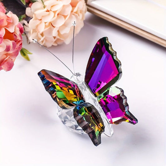 Colorful butterflies**"Crystal Wing Radiance" | 5.5cm Gradient Crystal Butterfly Sculpture - Poetry Captured V1102-HDDX005