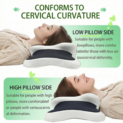 Side Sleeper Neck Pillow | Odor-Free, Light Beige Friendly Design, Comfortable Sleep Posture, Polyester V1102-HDZ001