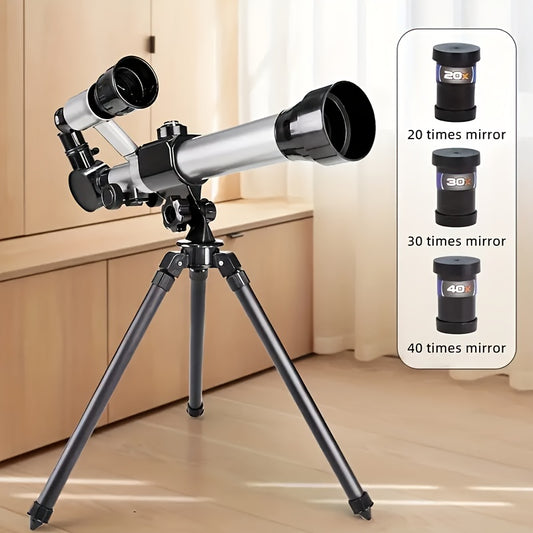 **Entry-Level Quick-Setup Astronomical Telescope | Stable Tripod, Four-Step Star and Landscape Viewing, Clear V1102-HQWYJ001