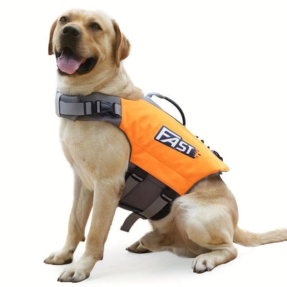 Safe Playtime: The ultimate dog buoyancy vest designed for water adventures. Pet life jacket. Christmas, V1102-HYCWJSY01-ORANGE-S