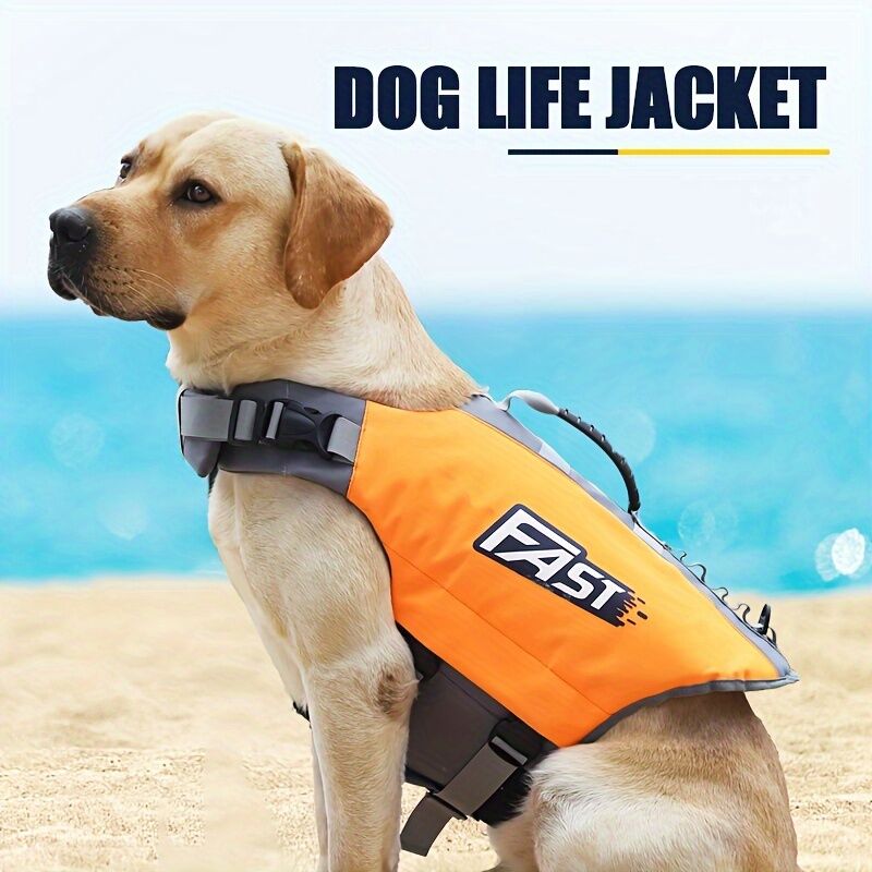 Safe Playtime: The ultimate dog buoyancy vest designed for water adventures. Pet life jacket. Christmas, V1102-HYCWJSY01-ORANGE-XL