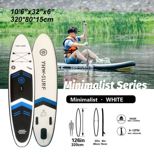 Inflatable vertical paddle set for water sports and surfing-including air pump, paddle, rope, backpack, fin V1102-HYJB001