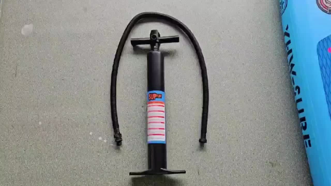Inflatable vertical paddle set for water sports and surfing-including air pump, paddle, rope, backpack, fin V1102-HYJB001