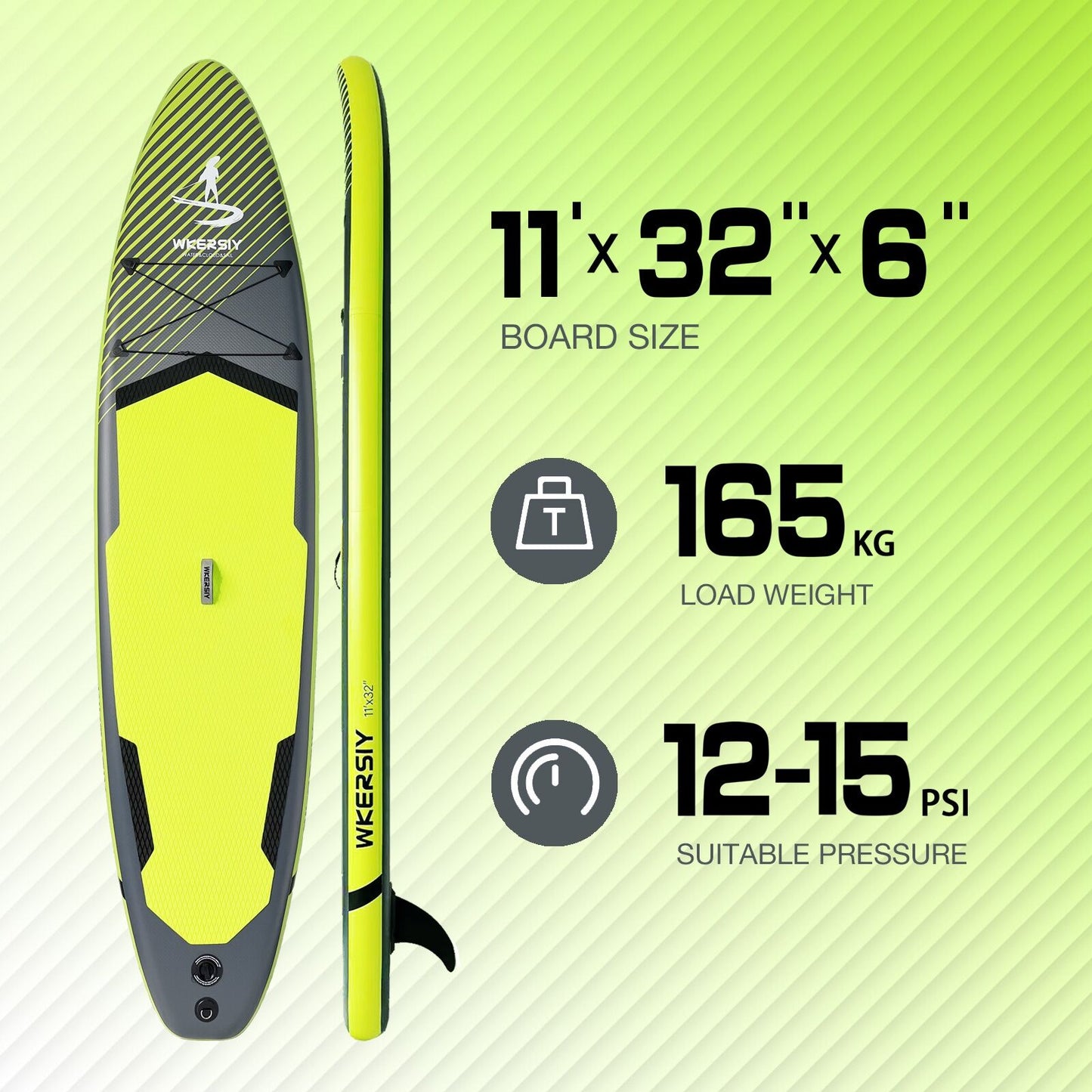 Inflatable vertical paddle set for water sports and surfing-including air pump, paddle, rope, backpack, fin V1102-HYJB002