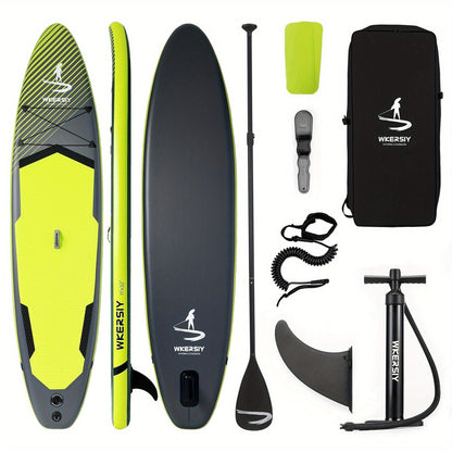 Inflatable vertical paddle set for water sports and surfing-including air pump, paddle, rope, backpack, fin V1102-HYJB002