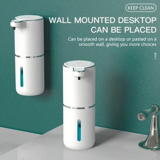 380ml touchless sensor automatic soap dispenser - wall-mounted, rechargeable lithium battery, USB charging, V1102-HYMY001