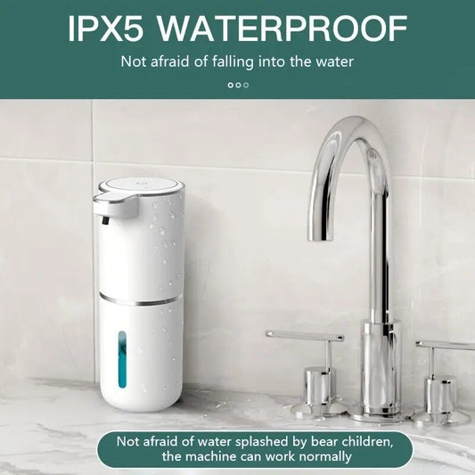 380ml touchless sensor automatic soap dispenser - wall-mounted, rechargeable lithium battery, USB charging, V1102-HYMY001