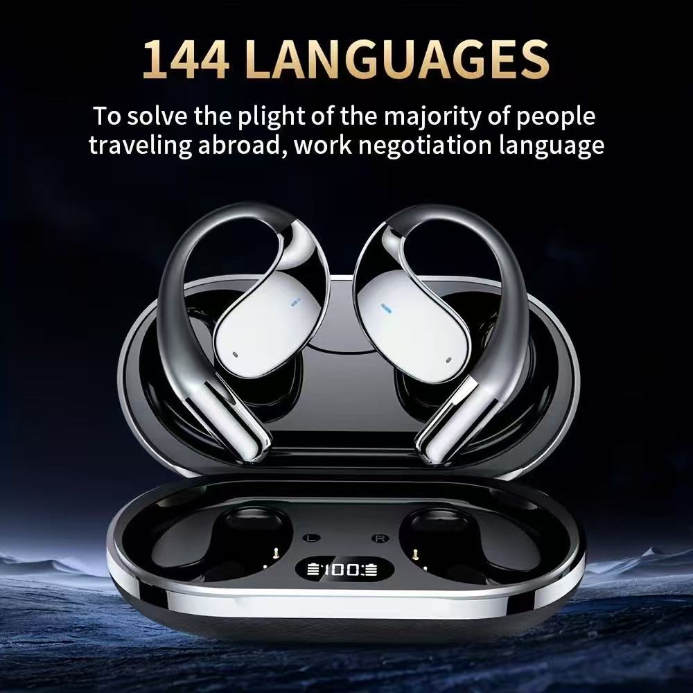 AI Translation Earbuds | Real-Time Translation for 144+ Languages | Smart Meeting Assistant | Secure and V1102-HYZQ006