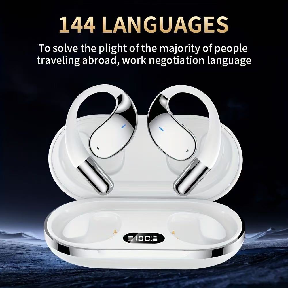 AI Translation Earbuds | Real-Time Translation for 144+ Languages | Smart Meeting Assistant | Secure and V1102-HYZQ007