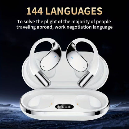 AI Translation Earbuds | Real-Time Translation for 144+ Languages | Smart Meeting Assistant | Secure and V1102-HYZQ007