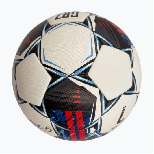 A black, red and blue graffiti football, made of PU, containing a pump+air needle+net bag, a gift for V1102-HYZQ00C07
