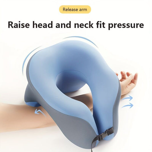 Ergonomic U-shaped core pillow for napping - Lightweight, dry clean only, synthetic fiber cover - Ideal for V1102-HYZT001