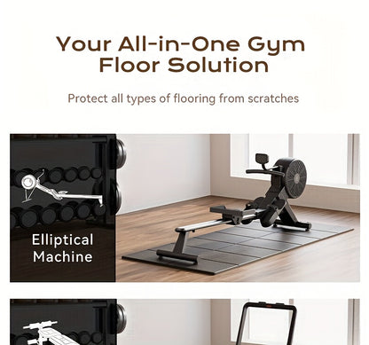 Thickened Foldable Fitness Mat|Anti-Slip Home Exercise Mat for Treadmill and Yoga, Multi-Functional Silent V1102-JSD001