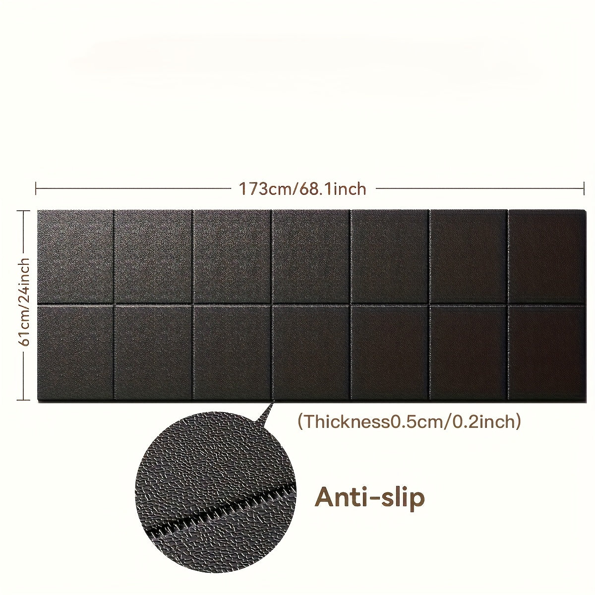 Thickened Foldable Fitness Mat|Anti-Slip Home Exercise Mat for Treadmill and Yoga, Multi-Functional Silent V1102-JSD001