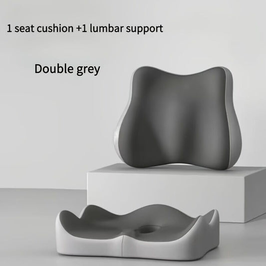 grey+black **Waist Support and Seat Cushion Combo: Scientifically Supports the Back, Breathable and V1102-JYZD002