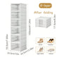 6-Tier Stackable Shoe Storage Box Set, featuring easy-access front-opening waterproof transparent plastic V1102-KDDXNSNH002