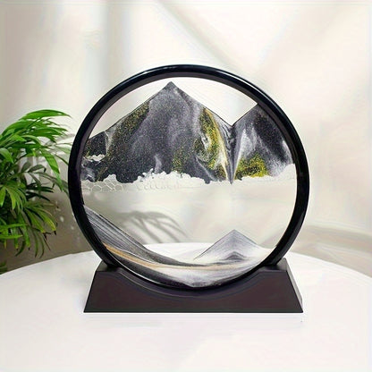 Flowing Sand Art: Adjustable Speed, New Scenery with Every Turn, Calming and Pleasing to the Eye(BLUE) V1102-LDSH001