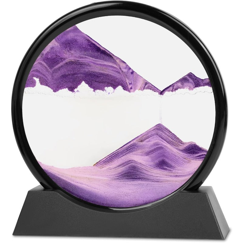 Flowing Sand Art: Adjustable Speed, New Scenery with Every Turn, Calming and Pleasing to the Eye(BLUE) V1102-LDSH001