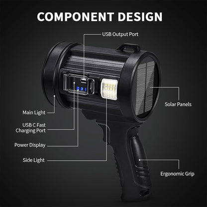 Solar Mobile Power Station: Modular Lighting + Dual Fast Charge, Real-Time Power Display, Your All-Round V1102-LEDSDT001