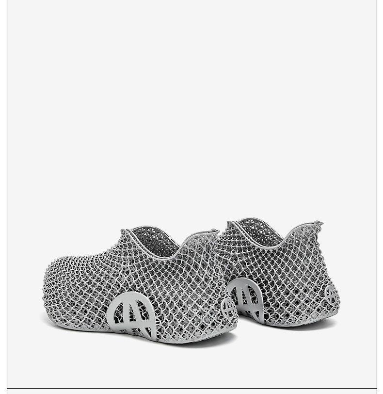 3d Printed Running Shoes Lightweight Running Shoes Breathable Sneakers Custom - Beige - Size 10(AU10/EU43)