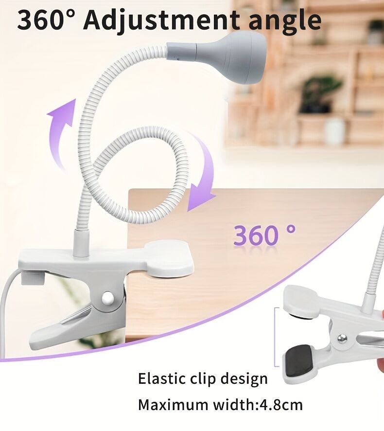Straight UV/LED Nail Lamp, Table Lamp, Night Light, USB Nail Clamp Light, Gel Polish Curing Light with UV/LED V1102-MJYZD002
