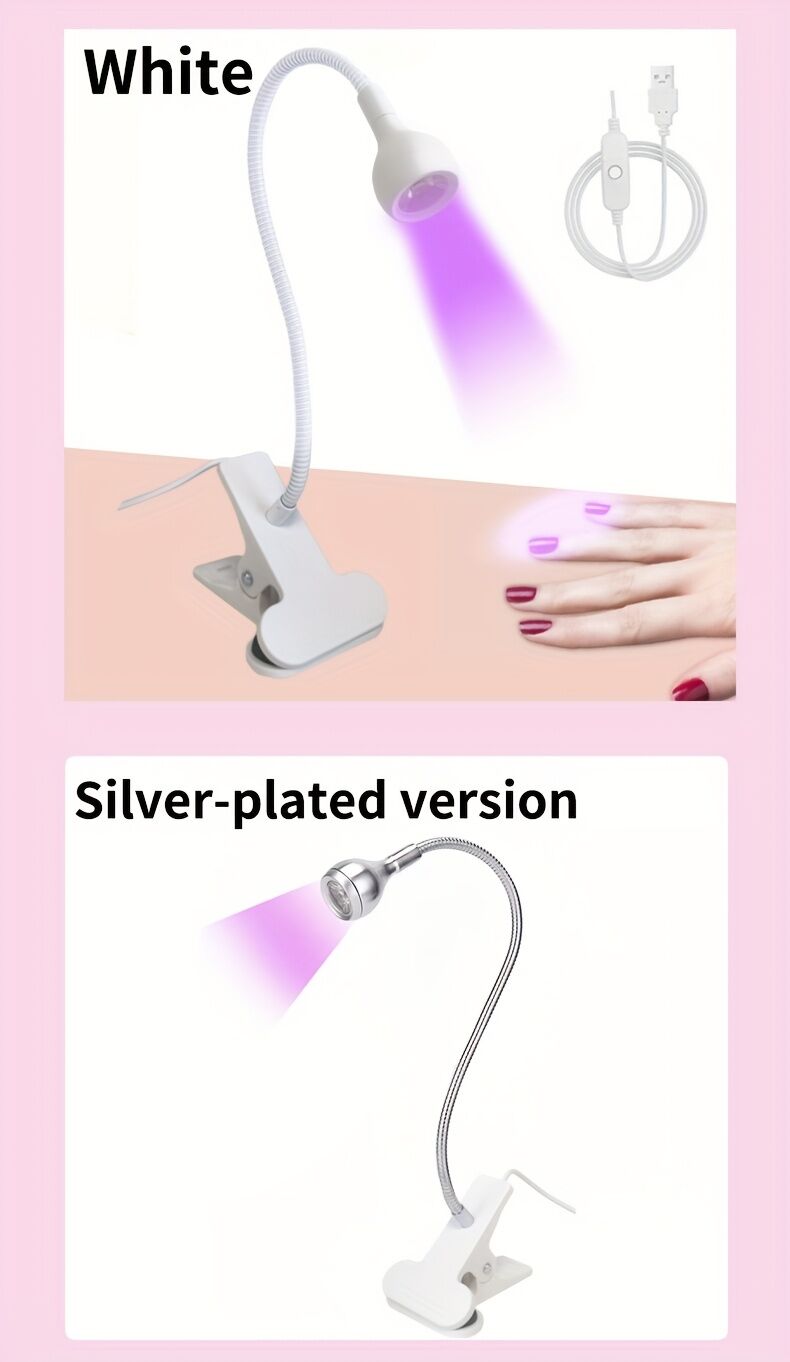 Straight UV/LED Nail Lamp, Table Lamp, Night Light, USB Nail Clamp Light, Gel Polish Curing Light with UV/LED V1102-MJYZD002