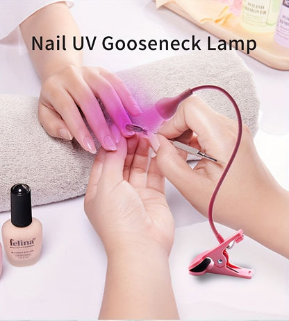 Straight UV/LED Nail Lamp, Table Lamp, Night Light, USB Nail Clamp Light, Gel Polish Curing Light with UV/LED V1102-MJYZD002
