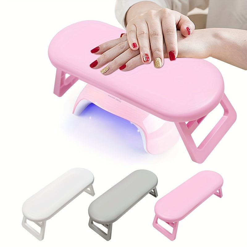 Pink Dual-Use Hand Pillow: Combines Manicure Support and Portable Folding, Ergonomic Design, Suitable for V1102-MJZCJ001