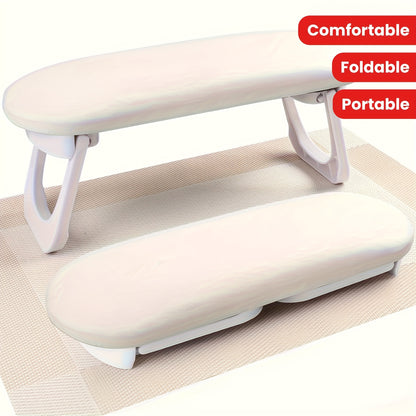 Pink Dual-Use Hand Pillow: Combines Manicure Support and Portable Folding, Ergonomic Design, Suitable for V1102-MJZCJ001