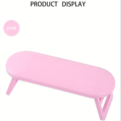 Pink Dual-Use Hand Pillow: Combines Manicure Support and Portable Folding, Ergonomic Design, Suitable for V1102-MJZCJ001