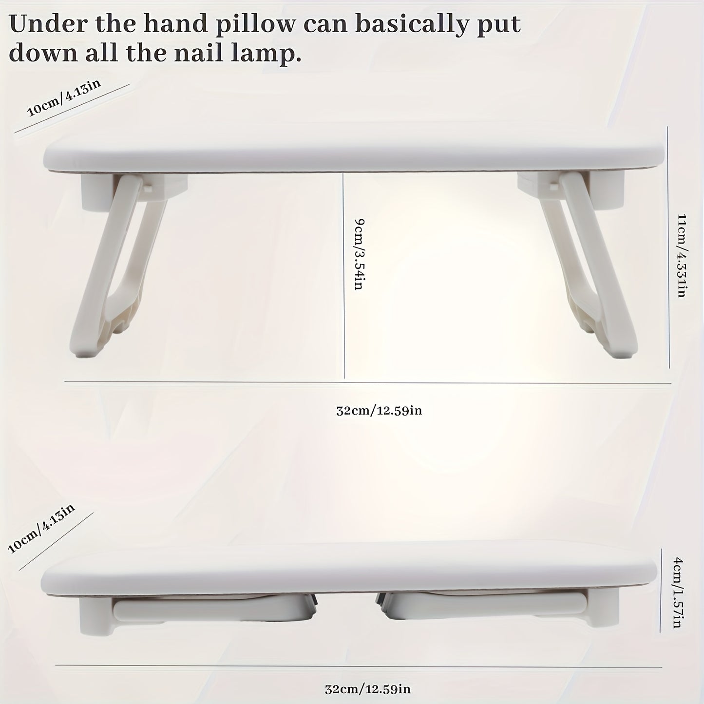 Grey Dual-Use Hand Pillow: Combines Manicure Support and Portable Folding, Ergonomic Design, Suitable for V1102-MJZCJ002