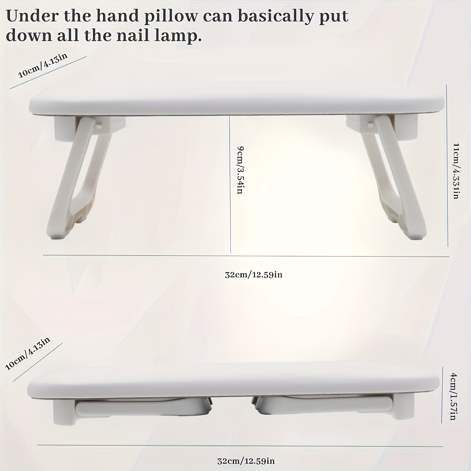 Grey Dual-Use Hand Pillow: Combines Manicure Support and Portable Folding, Ergonomic Design, Suitable for V1102-MJZCJ002