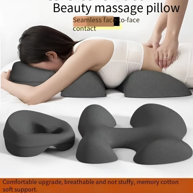 Comfort Zoning, No Fatigue-Ergonomic Beauty Bed Pillow Set(light gray) V1102-MRAMZ001