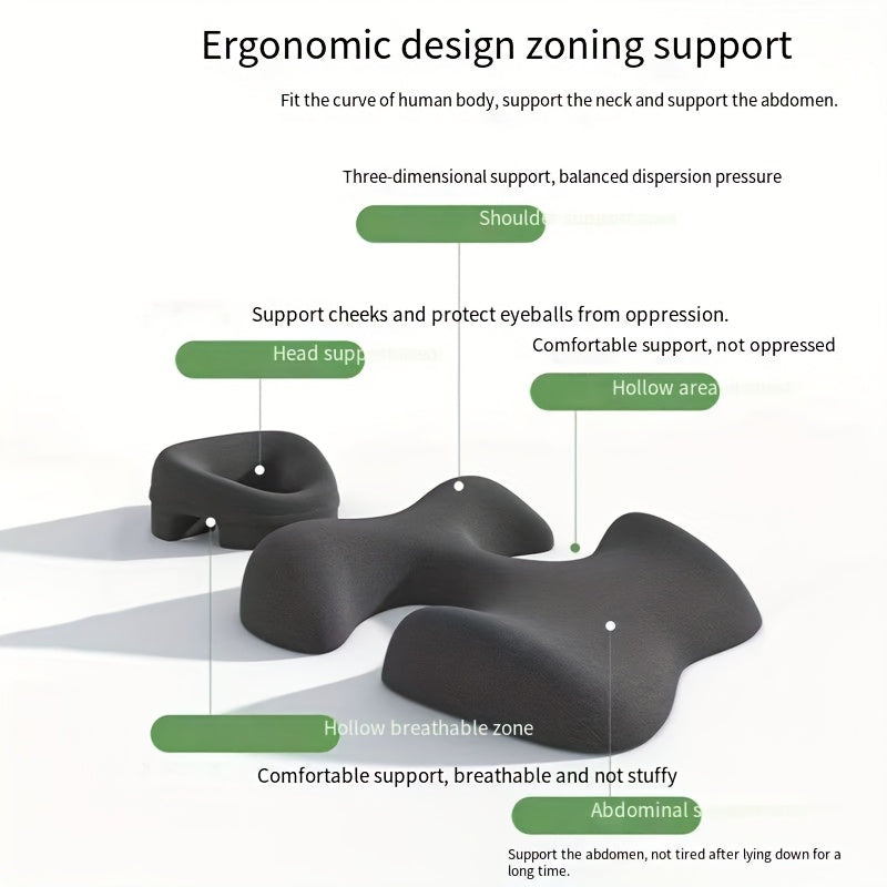 Comfort Zoning, No Fatigue-Ergonomic Beauty Bed Pillow Set(light gray) V1102-MRAMZ001