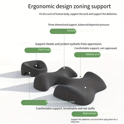 Comfort Zoning, No Fatigue-Ergonomic Beauty Bed Pillow Set(light gray) V1102-MRAMZ001