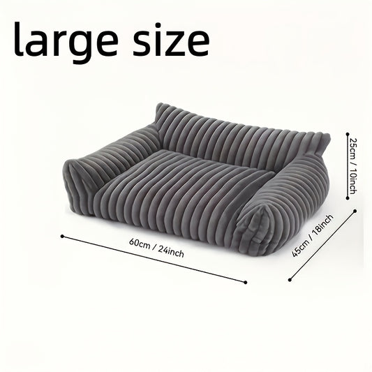 GREY Comfortable Cat Sofa, Cute and Soft Cat Bed, Cat House Breathable Cat Sleeping Basket, Suitable for V1102-MSF002